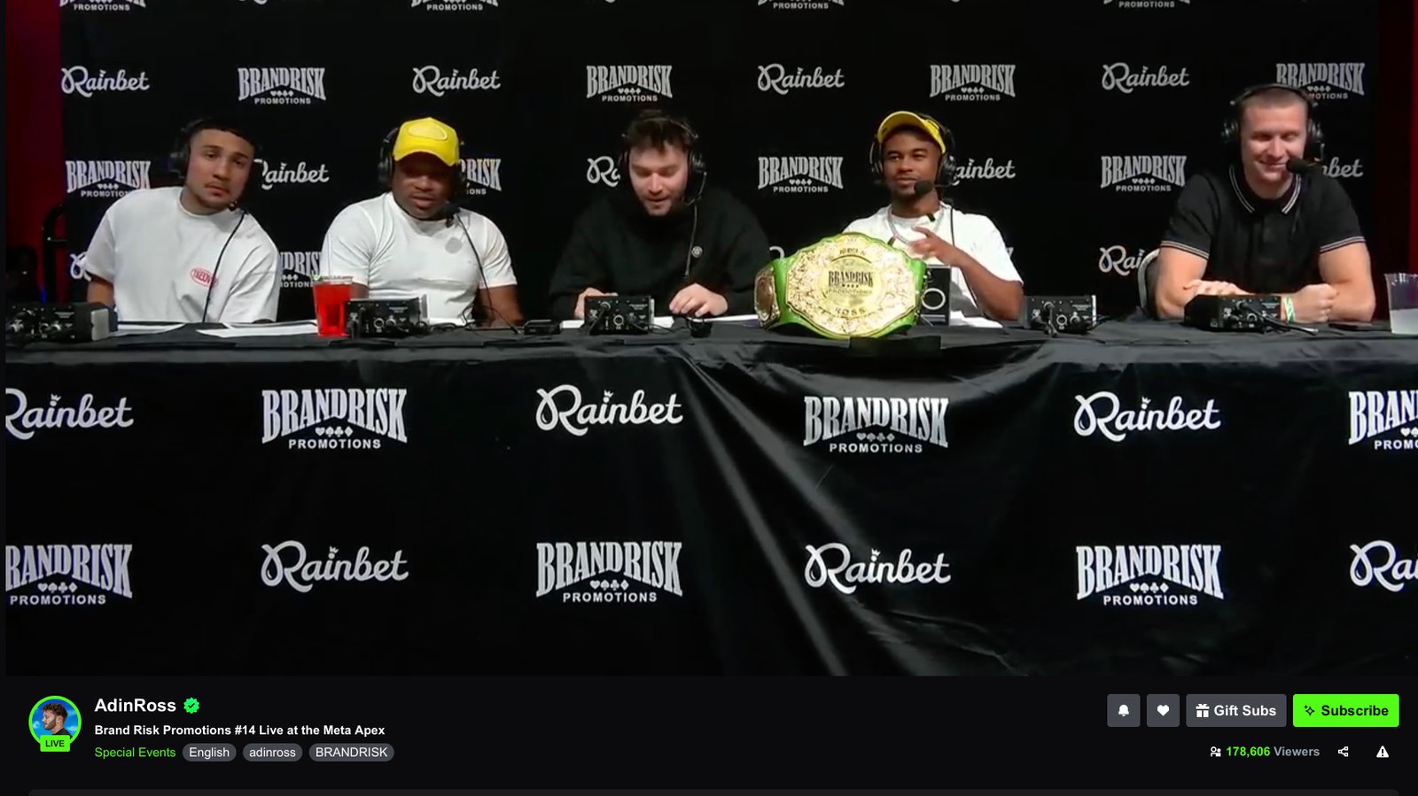 Adin Ross Brand Risk Promotions event at Meta Apex