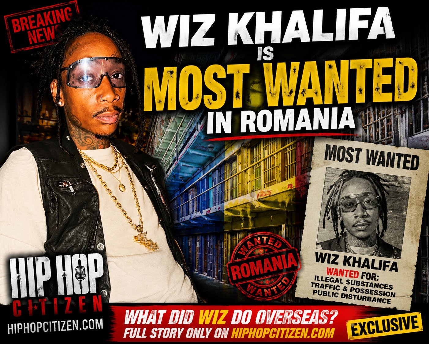 Wiz Khalifa Most Wanted in Romania